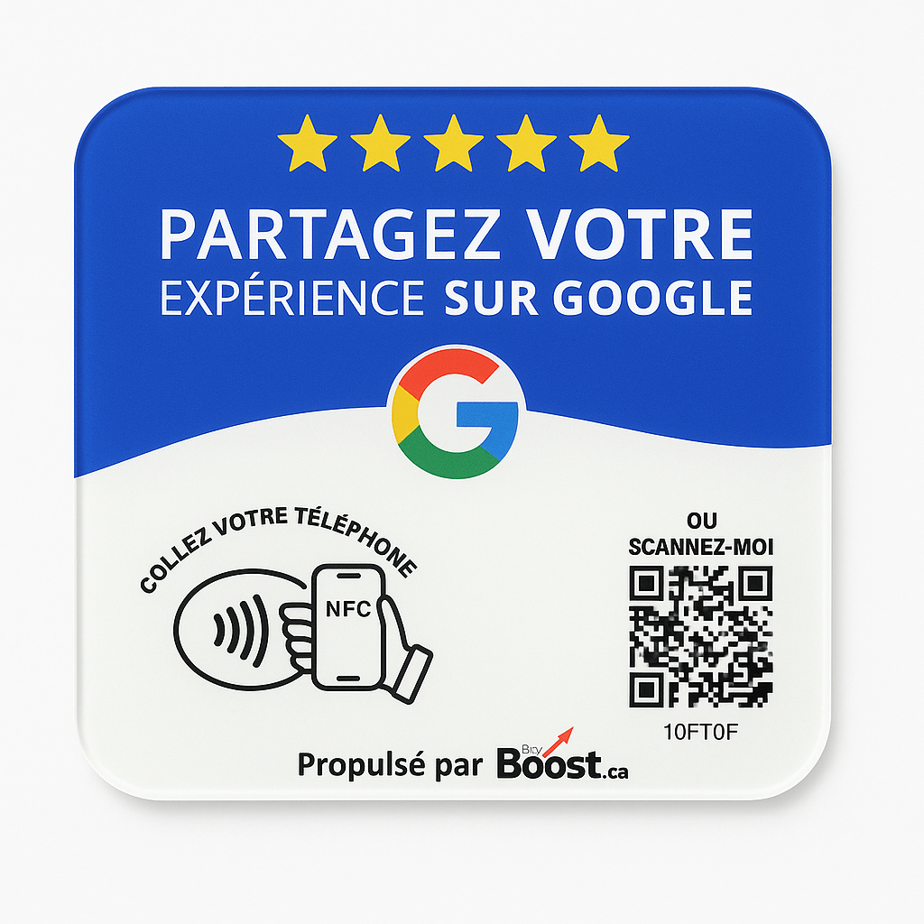 Plaque d'avis Google - AVISBOOST