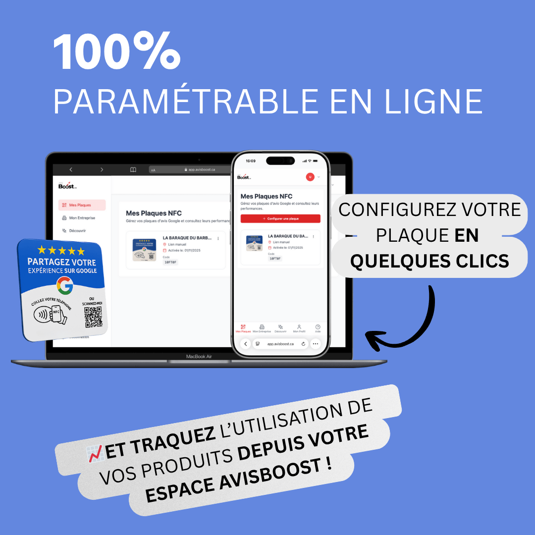 Plaque d'avis Google - AVISBOOST