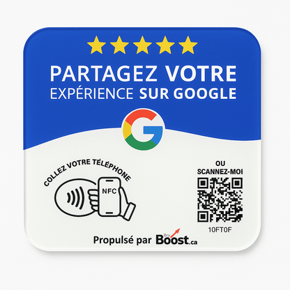 Plaque d'avis Google - AVISBOOST