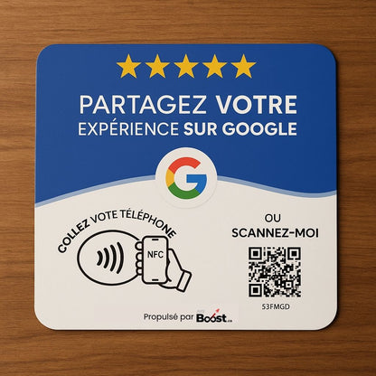 Plaque d'avis Google - AVISBOOST